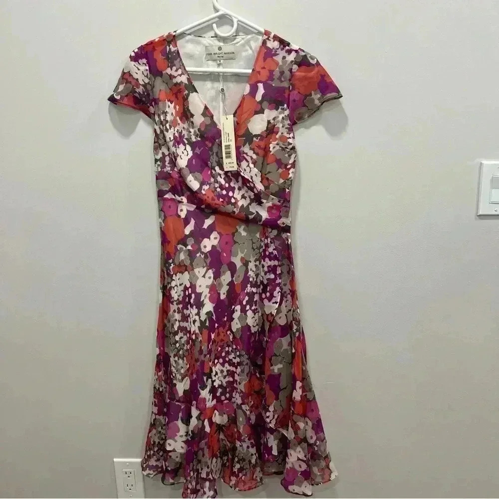 FENN WRIGHT MANSON PETITE GATHERED FRONT DRES size 10